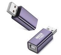 GELRHONR Adaptador USB B, extensor de conexión USB 2.0 A macho a impresora B hembra, convertidor MIDI tipo A a B para portátil/ordenador/disco duro/impresora/conexión de extensor de escáner, 2