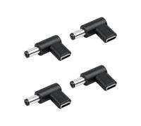 GELRHONR Adaptador USB-C a 12 V CC 5,5 x 2,1 mm, 4 unidades, 90 grados | Material compuesto de PVC, compatible con carga rápida, alimentación de emergencia, enrutadores, impresoras y pequeños