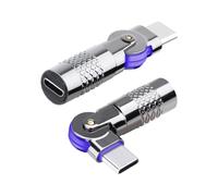 GELRHONR Adaptador USB C a Micro USB Giratorio, Conector convertidor Giratorio de 180 Grados de Hembra Micro 5 Pines a Macho Tipo C para cámara, ratón y teléfonos (Paquete de 2)