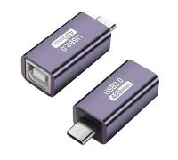 GELRHONR Adaptador USB C a USB B, convertidor USB C a MIDI, USB B hembra a tipo C, adaptador de impresora para piano ectric DAC, sintetizador, controlador de DJ, teclado, impresora, i/ (recto)
