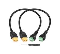 GELRHONR - Cable Adaptador de convertidor de Terminal Macho a 2 Pines XT60, Cable Adaptador de Conector XT60 sin Soldadura para Central eléctrica portátil, Drone (2Pack)