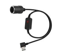 GELRHONR - Cable adaptador USB a encendedor de cigarrillos, conector USB a 5 V 90 grados a encendedor de coche 12 V convertidor hembra para GPS, Dash Camm, Electronic Dog (70 cm/2,3 pies)
