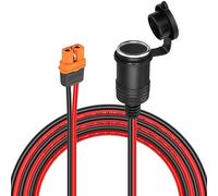 GELRHONR Cable conector de encendedor de cigarrillos de coche a XT60i, 14 AWG 12 V XT60 conector de panel solar a encendedor de cigarrillos automático, cable de carga hembra para inversor de coche,