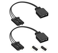 GELRHONR Cable controlador RGB de 4 pines para concentrador RGB Cor-sair, bus RGB de 4 pines a 5 V bus ARGB de 3 polos, cable ARGB para PC Commander Core, iCUE Commander Core XT, tira de LED, 2