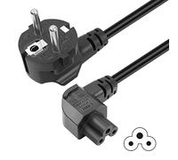 GELRHONR Cable de alimentación CEE7 en Toma C5, Cable de trébol C5 Cable de alimentación, Enchufe de Mickey Mouse Cable de Fuente de alimentación para computadora portátil Cable (Left Angle C5)