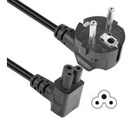 GELRHONR Cable de alimentación CEE7 en Toma C5, Cable de trébol C5 Cable de alimentación, Enchufe de Mickey Mouse Cable de Fuente de alimentación para computadora portátil Cable (Up Angle C5)