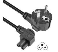 GELRHONR Cable de Alimentación CEE7 en Toma C5, Cable de Trébol, Enchufe de Mickey Mouse para Fuente de Alimentación de Computadora Portátil (Ángulo Recto)