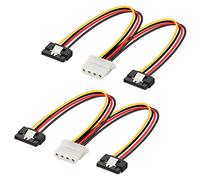 GELRHONR Cable de alimentación Molex a doble SATA,Adaptador SATA de 4 pines IDE hembra a hembra de 15 pines para HHD/SSD/DVD RW/disco duro-2PCS