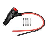 GELRHONR Cable de repuesto para encendedor de cigarrillos de 12 V, enchufe para encendedor de cigarrillos de coche para moto, camión y coche, con interruptor, 16 AWG para encendedor de coche con