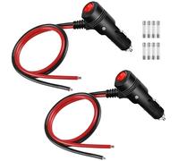 GELRHONR Cable de repuesto para encendedor de cigarrillos de 12 V, enchufe para encendedor de cigarrillos de coche para moto, camión, encendedor de cigarrillos con interruptor, 16 AWG con fusible de