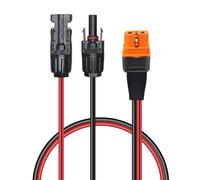 GELRHONR Cable de Solar a XT60i, Cable de Carga adaptador solar de 12AWG a XT60i-F para panel solar RV Portable Power Station Generador solar (0,6M/2Ft)