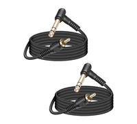GELRHONR Cable Jack 6,35 mm TS acodado a RCA, 2 m (TRS a RCA) | Ángulo de 90 grados, Conector TS, Longitud 2 metros, Mono no simétrico, Uso de audio