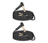 GELRHONR Cable Jack 6,35 mm TS acodado a RCA, 2 m (TS a RCA) | Ángulo de 90 grados, Conector TS, Longitud 2 metros, Mono no simétrico, Uso de audio