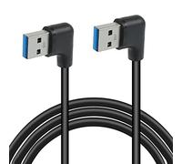 GELRHONR Cable USB a USB, USB 3.0 A a A Cable macho Cable USB de doble extremo Compatible con carcasas de disco duro, reproductor de DVD, Laptop Cool-60CM (Black-left/left)