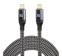 GELRHONR Cable USB C a USB C de 240 W, PD3.1 (48 V 5 A) USB tipo C, transferencia de datos USB 2.0 de 480 Mbps, para laptop tipo C, concentrador, acoplamiento y más (3 m)
