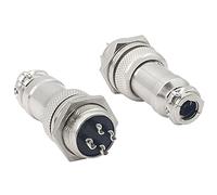 GELRHONR Conector de Panel Macho Hembra de Metal de 4 Pines,GX16-4Pin Aviación Conector 5A-2PCS