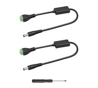 GELRHONR Convertidor de CC a CC, 5,5 mm x 2,1 mm Hembra a, regulador de Voltaje Reductor de 5V/3A 15W para Coche de, camión,RV, cámara de Seguridad 30 cm, de 2 (DC5521)