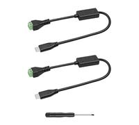 GELRHONR Convertidor de CC a CC, 5,5 mm x 2,1 mm Hembra a Tipo C Macho, regulador de Voltaje Reductor de 5V/3A 15W para Coche de, camión,RV, cámara de Seguridad 30 cm, de 2