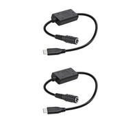 GELRHONR Convertidor de CC a CC, 5,5 mm x 2,1 mm Hembra a Tipo C, regulador de Voltaje Reductor de 5 V/3 A 15 W para Coche de 12 V/24 V, camión, RV, 30 cm, Paquete de 2