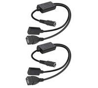 GELRHONR Convertidor de CC a CC, 5,5 mm x 2,1 mm Hembra a Tipo C & USB-A Hembra, regulador de Voltaje Reductor de 5 V/3 A 15 W para Coche de 12 V/24 V, camión, RV, 30 cm, Paquete de 2