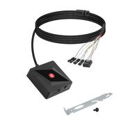 GELRHONR Desktop Computer Power Switch, Externer Remote Start PC Motherboard Power On Off Switch Button with USB2.0 & LED Licht, Desktop On Off Control Adapter für Motherboard Boot-1.6M