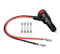 GELRHONR Enchufe de encendedor de cigarrillos con interruptor, recambio de encendedor de cigarrillos de 12 V con cable de servicio pesado de 15 A, fusible de 16 AWG, para motocicleta, coche, tractor