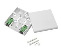 GELRHONR FTTH Fiber Panel Box Case, 2 Core Fiber Optic Terminal Distribution Junction Box Double-Port SC/APC Type Panel Fiber Box ABS Plástico Exterior Impermeable a Prueba de Polvo DIY Case