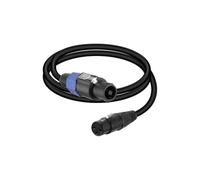 GELRHONR Speakon - Cable de conexión macho a XLR para mezcladores, preamplificadores, altavoces, etc., con cierre de rosca (macho a XLR hembra 0,5 m)