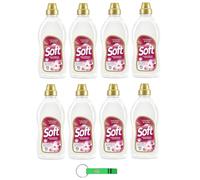 Gelsomino di Sicilia - Suavizante concentrado de amorbidente suave (8 unidades, con jazmín siciliano, detergente para 30 lavados, 750 ml, incluye llavero Beni Culinari gratuito)