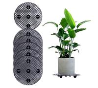 GeluEla 6 PCS Almohadillas de Malla para Macetas, Soporte de Malla de Drenaje, Rejilla De Drenaje Redondas PláStico, Soportes para Plantas, Soportes de Plantas de Plástico, para Interior y Exterior