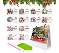 Gem Art Calendar Sets 2026,Calendario Mensual del Pintor de Piedras Preciosas | Artículos de oficina para apartamentos escolares Viajes Aula Hogar o de la Cámara