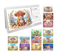 Gem Art Painting Calendar 2027-2028 Monthly Handmade Planner