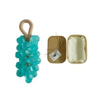 Gem Grape - Juego de regalo de jabón hecho a mano - Barras de jabón transparentes de racimo de uva, jabón de limpieza suave para el cuidado de las manos, barra natural para el cuidado de la piel suave