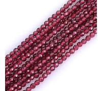 Gem-Inside - Cuentas de semilla semipreciosas para hacer joyas (2 mm), color rojo oscuro