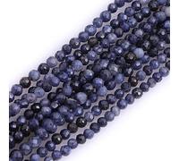 Gem-Inside - Cuentas de semilla semipreciosas redondas redondas con zafiro natural de 3 mm para hacer joyas de hilo de 38 cm