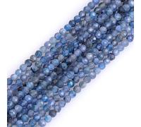 Gem-Inside - Cuentas de semilla semipreciosas redondas redondas de 3 mm, cianita azul natural, para hacer joyas, hilo de 15 pulgadas