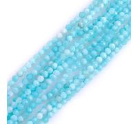Gem-Inside - Cuentas de semillas sueltas redondas semipreciosas para hacer joyas (38 cm)