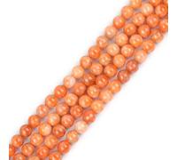 GEM-Inside - Cuentas semipreciosas redondas de calcita de calcita naranja natural de grado AA de 8 mm para pulseras, collares, joyas, hebra de 15 pulgadas