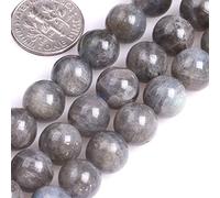 GEM-Inside - Cuentas sueltas de labradorita natural de 10 mm, piedra energética de cristal redondo para hacer joyas, 38 cm