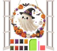 Gem Painting 2D Cat Ghost Paint Acrylic Sparkling Decor Pearl Art Kits