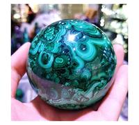 Gema de cuarzo Natural malaquita esfera de cristal esposa regalo decoración amor símbolos bola Indie joyería coleccionable piedras de cuarzo decoración de la habitación (Size : 730-830g one)
