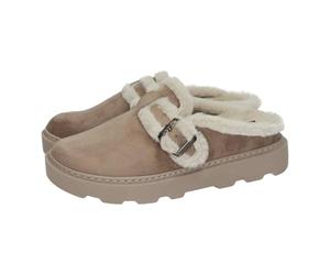 GEMA GARCIA 8652-3 Zapatillas Tipo Zueco Mujer Color Taupe, con Plantilla extraíble, Forro Afelpado y Suela Antideslizante, Calzado cómodo y versátil Mujer Zapatillas Taupe 41