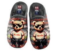 GEMA GARCIA - Zapatillas de casa Oso con Camiseta del Sevilla. 764161 Sintético Hombre Color: Gris Talla: 40