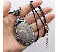 Gema natural piedra rosa cuarzo colgante collares para mujer joyería,coral jade,55cm