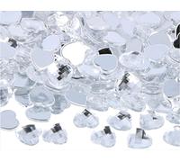 Gemas decorativas acrílicas corazón transparente 14x14mm. 500u.Aprox.