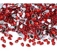 Gemas decorativas acrílicas gota rojo 5x8mm. 5000u.Aprox.