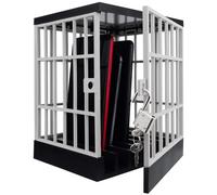 GemaxVoled Cell Telfono Crcel Lock Box Gold Mobile Mobile Pelips Cage Lockable Cage para el aula Family Time Party Fun Idea de regalo de novedad