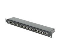 Gembird 19'' patch panel 24 port 1u cat.6 with rear cable management,