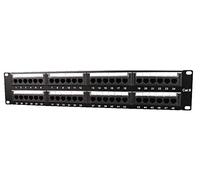 Gembird 19'' Patch Panel 24 Port 1U Cat.6 with Rear Cable Management, Black