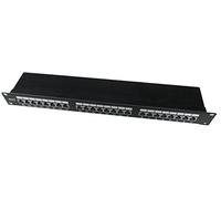 Gembird 19'' Patch Panel 48 Port 2U Cat.5E with Rear Cable Management, Black